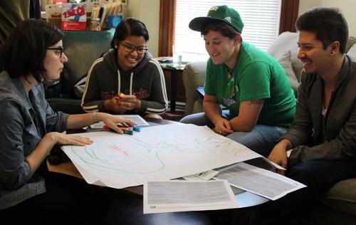 Illustrating collaboration and positive youth development: Andrea, Jackie, Marina and Edwin